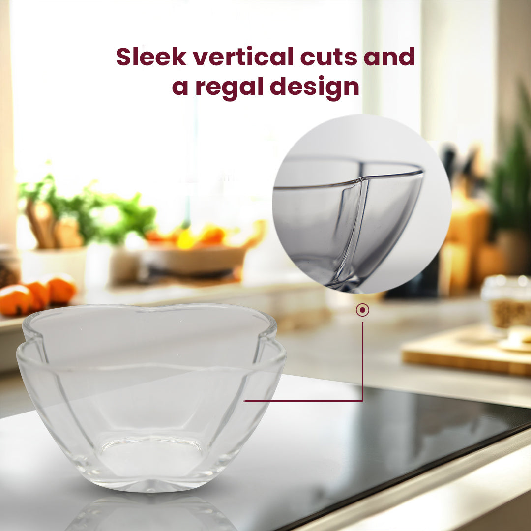 Elegant Clear Glass Bowl – 8.5cm Diameter – Perfect for Snacks, Sweets & Side Servings