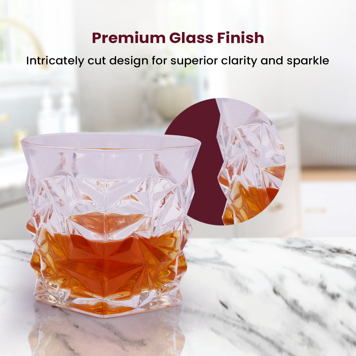 Faceted Crystal Glass Tumbler – Elevate Every Sip with a Touch of Elegance