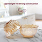 Elegant Golden Shine Glass Bowl – 9×9×5 cm Decorative & Functional Tableware