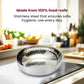 Stainless Steel Halwa Plate – Food-Grade, Rust-Free Flat Bowl for Halwa, salads, fruits, Snacks & Desserts