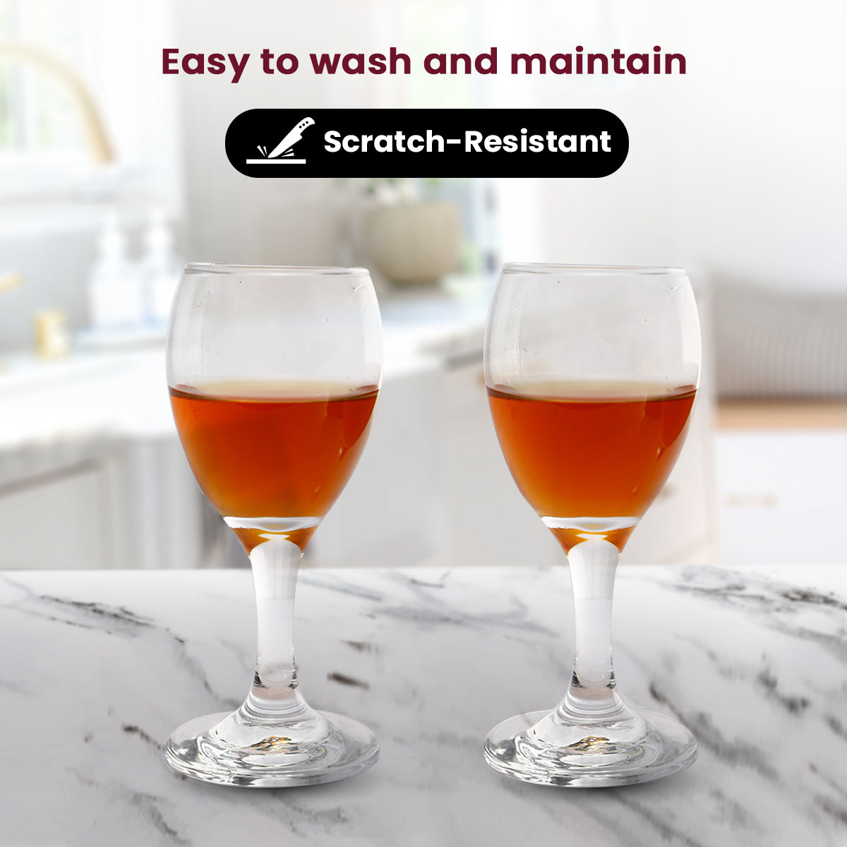 Elegant Clear Glass Wine Glass – 16cm Tall, Classic Design for Wine & Beverages