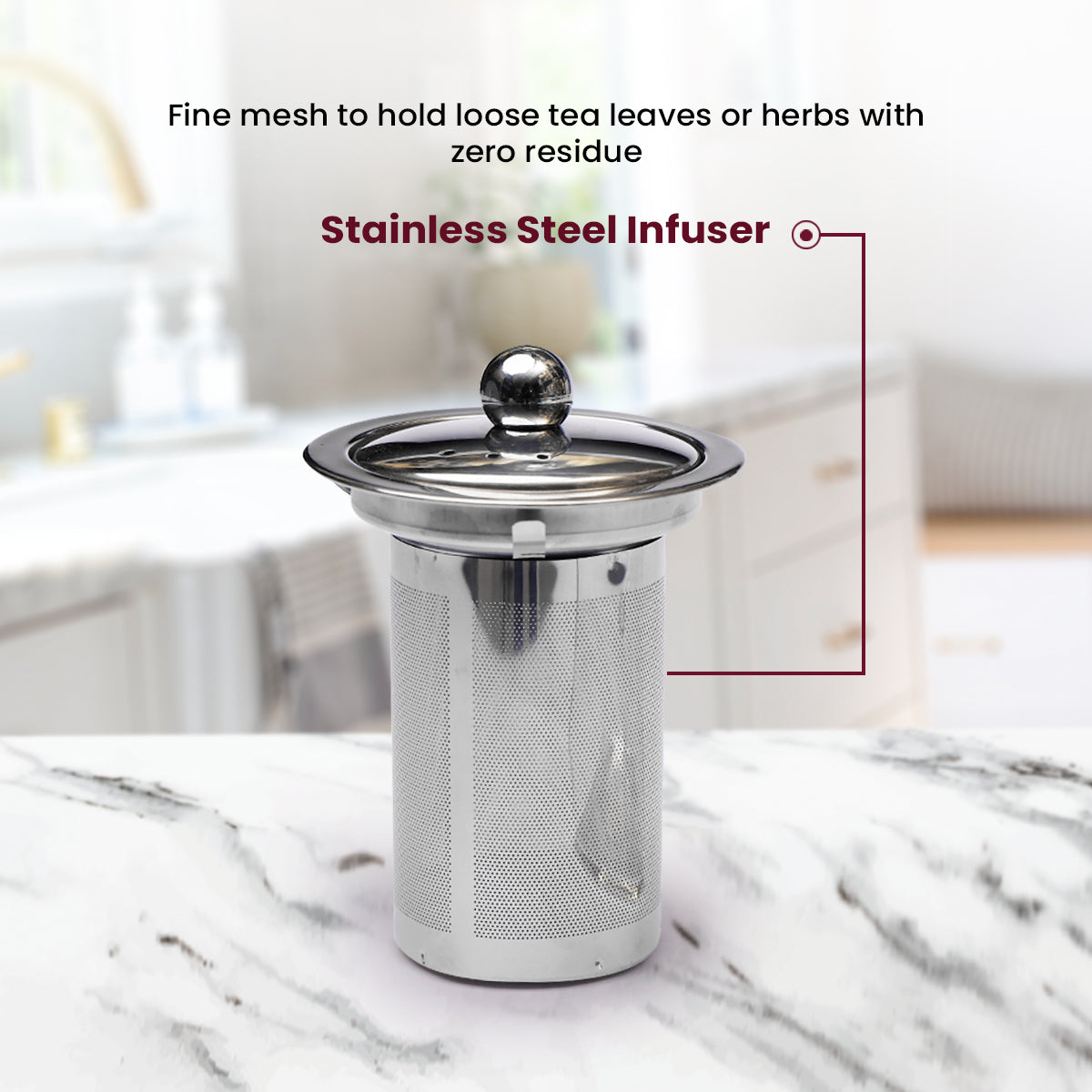 Hoyya Premium Glass Kettle with Stainless Steel Infuser – Elegant Tea Pot for Loose Leaf Brewing