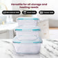 Square Glass Storage Container with Airtight Lid
