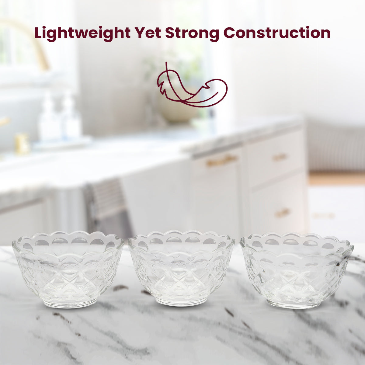 Crystal-Clear Glass Serving Bowl – 9cm Diameter – Stylish & Practical for Everyday Dining