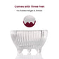 Elegant Ribbed Glass Bowls – 6pc of Set | Clear Serving Bowls with Feet