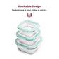 Square Glass Storage Container with Airtight Lid