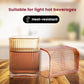 Amber Ribbed Glass Tumblers | Retro Charm in Modern Design