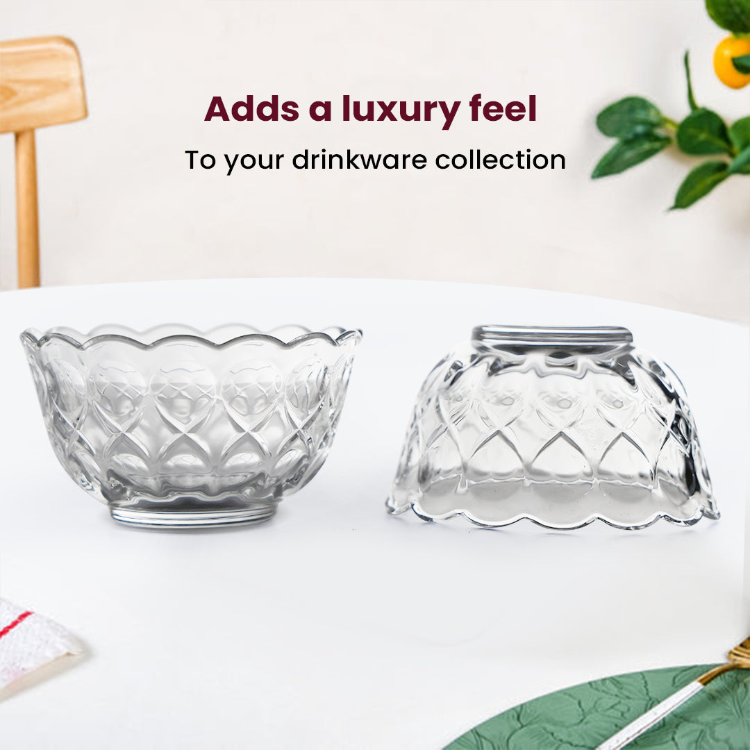 Crystal-Clear Glass Serving Bowl – 9cm Diameter – Stylish & Practical for Everyday Dining