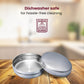 Sleek & Flat Steel Puri Dabba – Compact Food-Grade Storage for Puris, Snacks & Chocolates