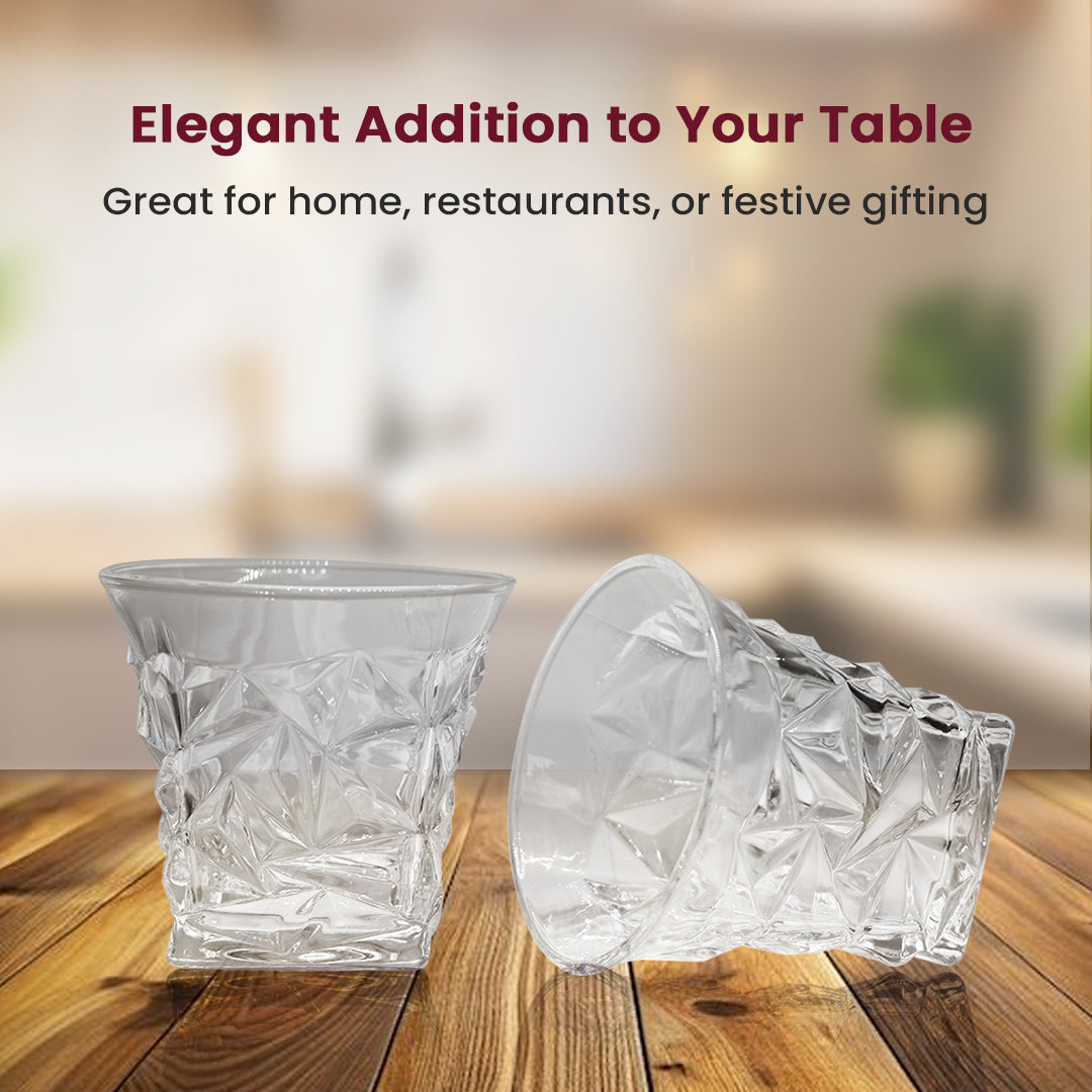 Faceted Crystal Glass Tumbler – Elevate Every Sip with a Touch of Elegance