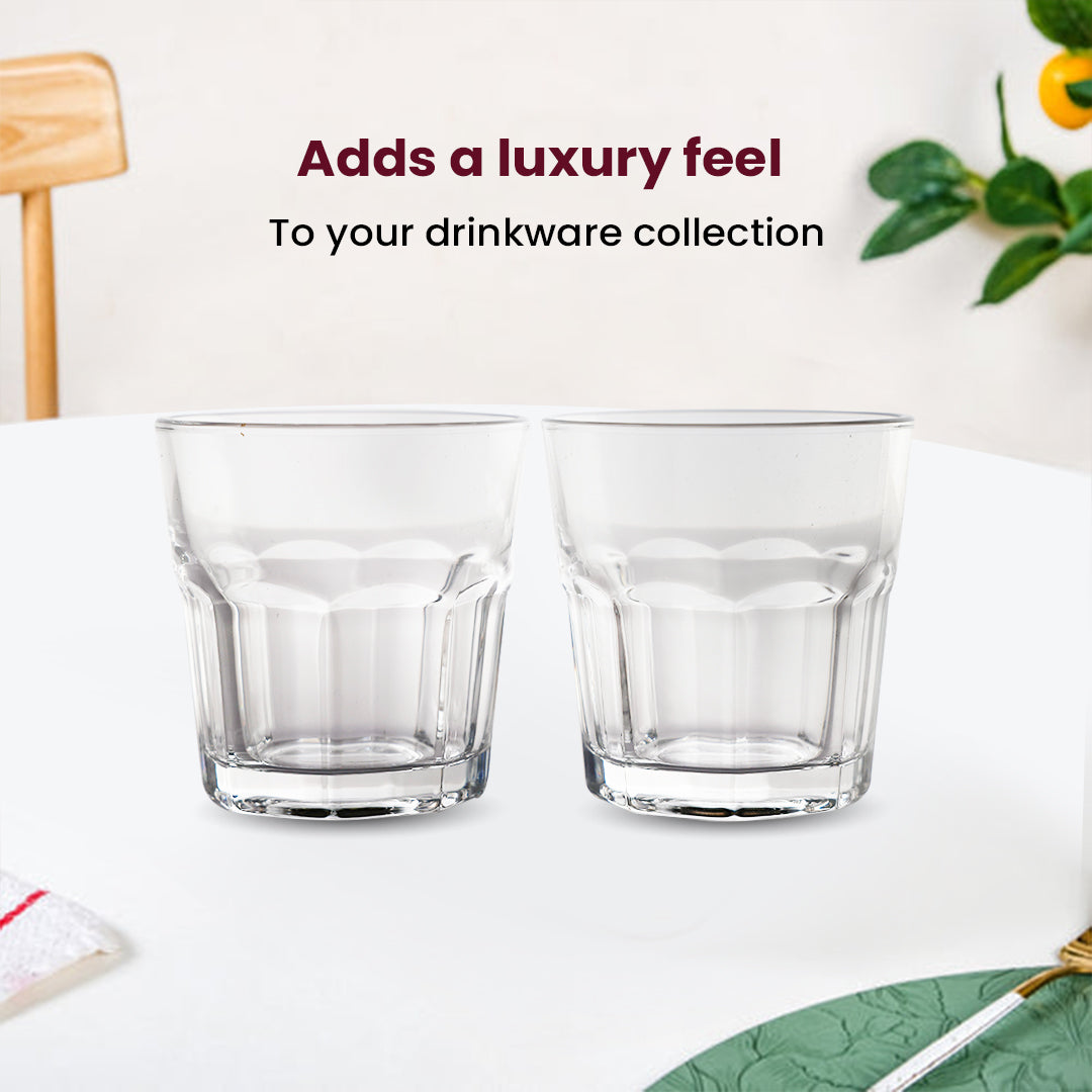 Classic Everyday Glass – 8×8×8.5 cm Durable Drinking Glass for Water, Juice & Beverages