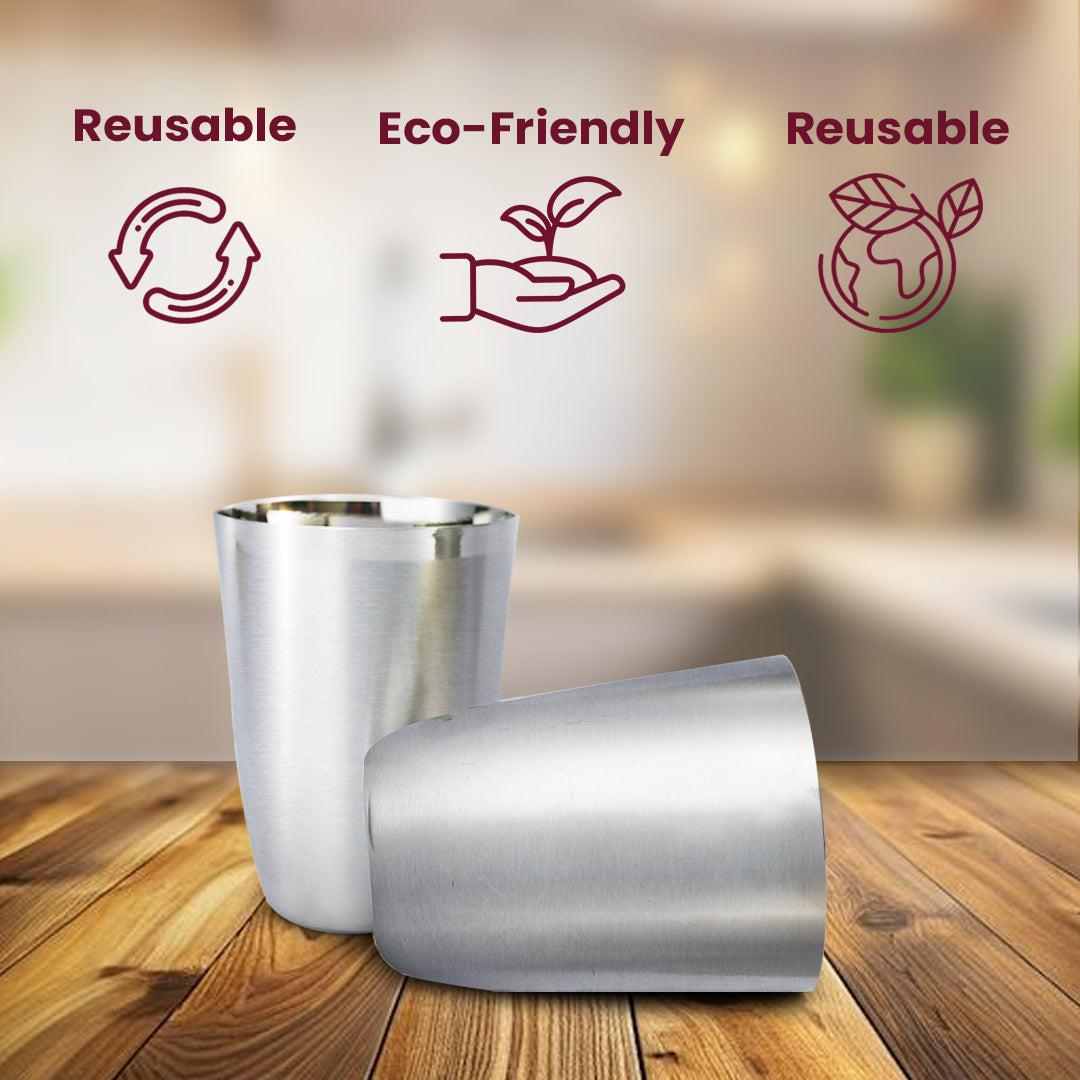 Classic Stainless Steel Water Glass – Lightweight, Durable & Food-Grade Tumbler for Everyday Use