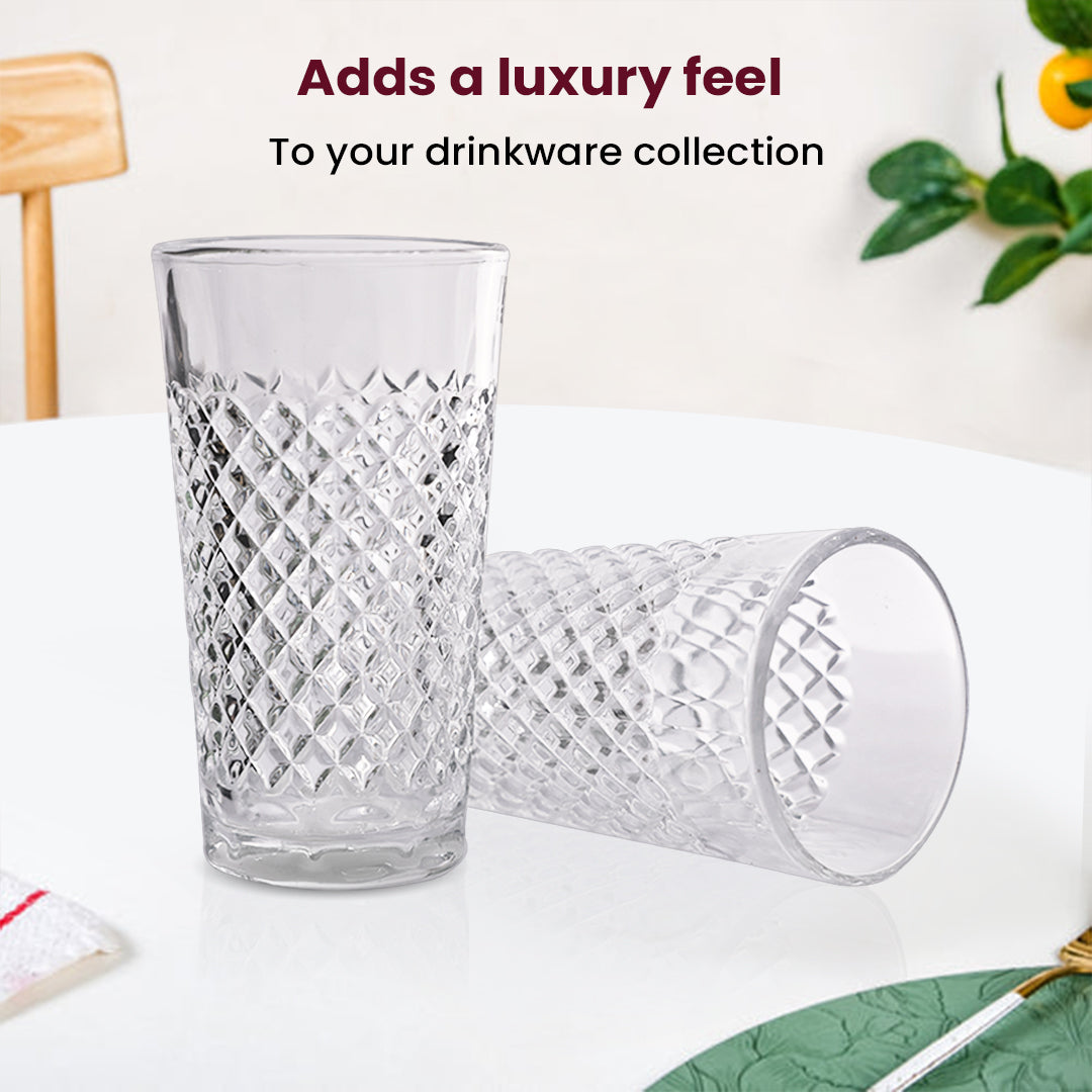Diamond-Cut Glass Vivendi - Elevate Your Table with Hand-Cut Crystal Brilliance