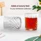 Elegant Cut Glass Tumbler – 8.5×8.5×10 cm Premium Drinking Glass for Whiskey, Cocktails & Beverages