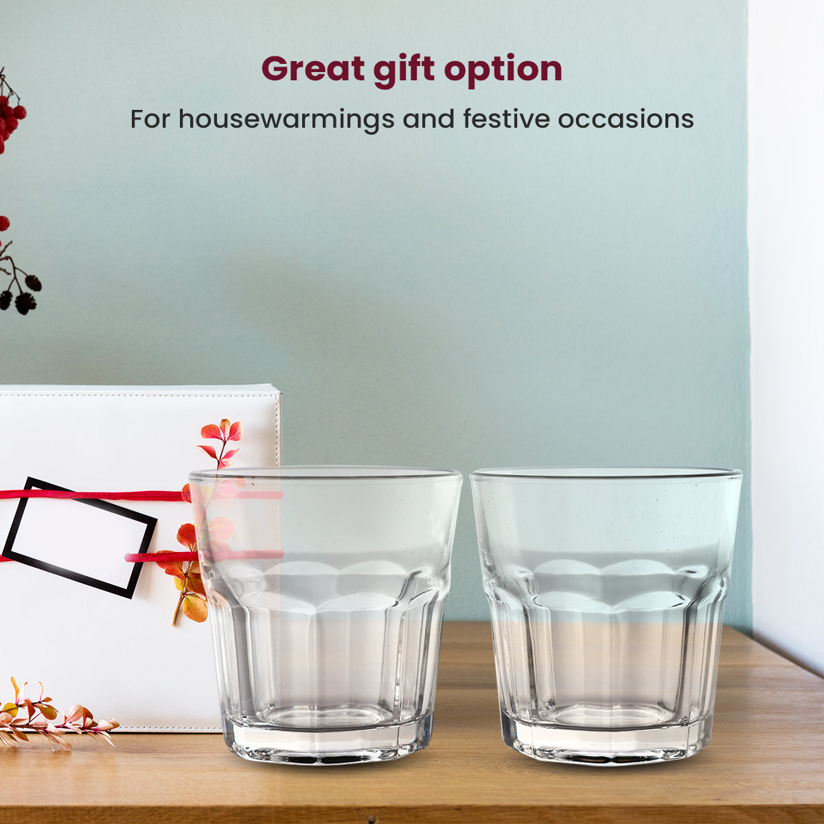 Classic Everyday Glass – 8×8×8.5 cm Durable Drinking Glass for Water, Juice & Beverages