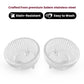 Elegant Ribbed Glass Bowls – 6pc of Set | Clear Serving Bowls with Feet