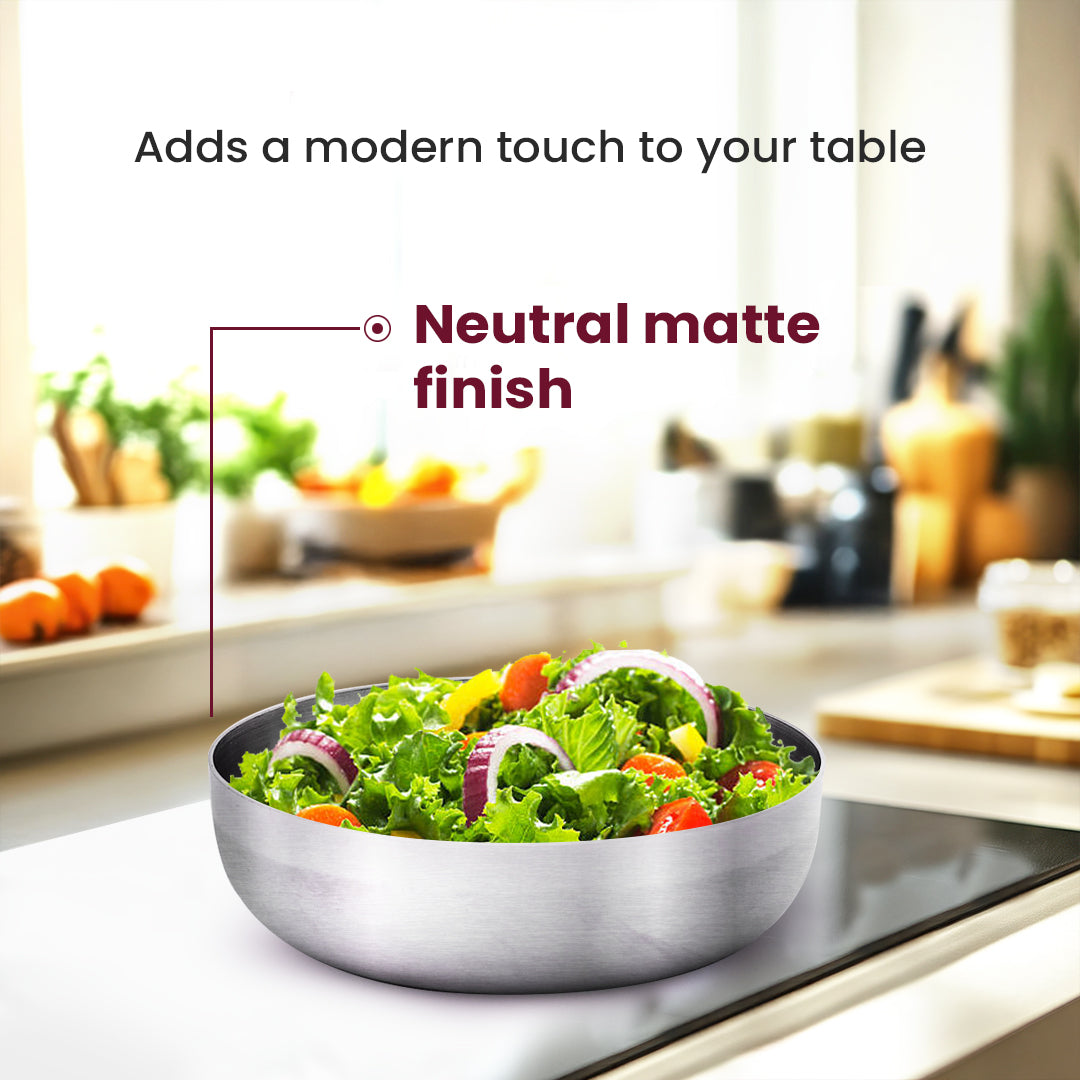 Stainless Steel Flat Katori Bowl – Food-Grade, Rust-Free Bowl for  Halwa, salads, fruits, Snacks & Desserts