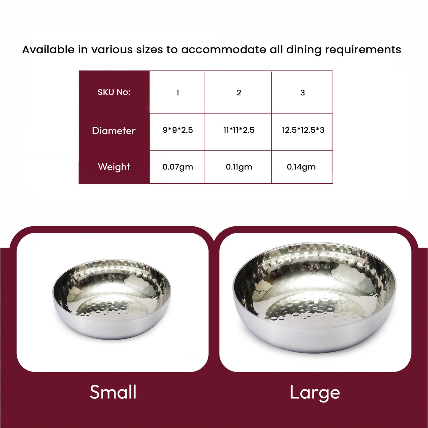 Stainless Steel Halwa Plate – Food-Grade, Rust-Free Flat Bowl for Halwa, salads, fruits, Snacks & Desserts