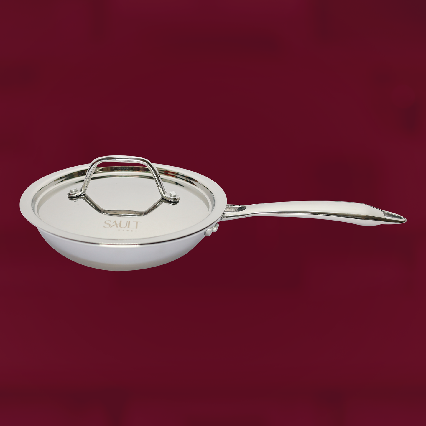 Triply Fry Pan with Lid – Durable Stainless Steel Pan for Frying, Searing & Everyday Cooking